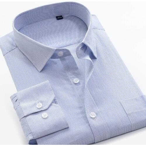 Big Size 5XL 6XL 7XL 8XL 9XL 10XL Mens 100% Cotton Striped Shirt Business Casual High Quality Long Sleeve Loose Brand Shirts