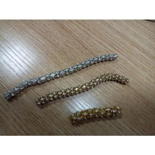 Silver& gold chain with crystal clear fashionable design 10 yards each roll ,8mm chain necklace for clothing accessory