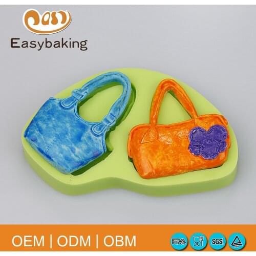 Cutely high quality handbag shape cake decorating tools silicone mold for chocolate weeding cake mold
