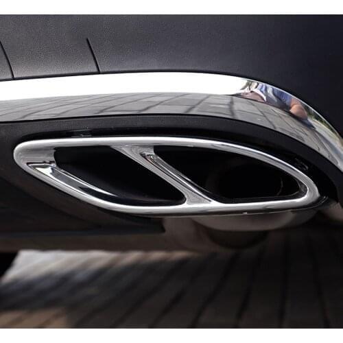 For Mercedes Benz W212 E Class 2014-2017 GLE W166 C292 GLS 400 CLA Class 2016-2017 Car-styling AMG Rear Exhaust Pipe Cover Trim
