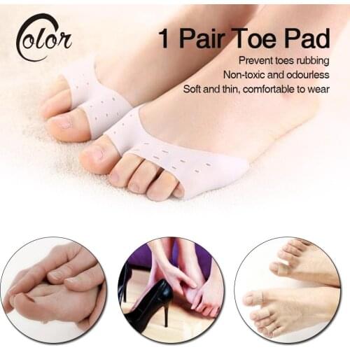 Elastic Open-toed Toe Pads Sleeve Forefoot Cushions High Heels Silicone Gel Toe Protector Toe Cover Pads Foot Protection Tool