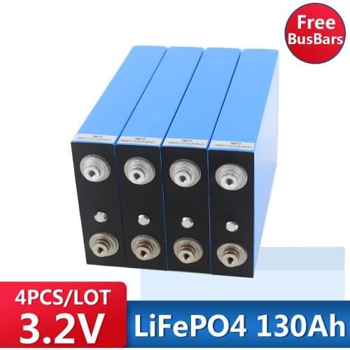4PCS 3.2V 130AH LIFEPO4 BATTERY CAN FOR 12V BATTERIES LITHIUM-IRON PHOSPHA 130000MAH CAN MAKE BOAT BATTERIES CAR BATTERIY