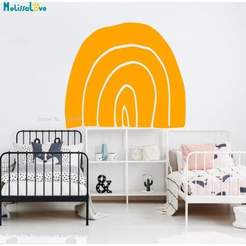Large Size Boho Arch Wall Decal Home Decor Rainbow Vintage Nursery Removable Half Sun Murals YT6148