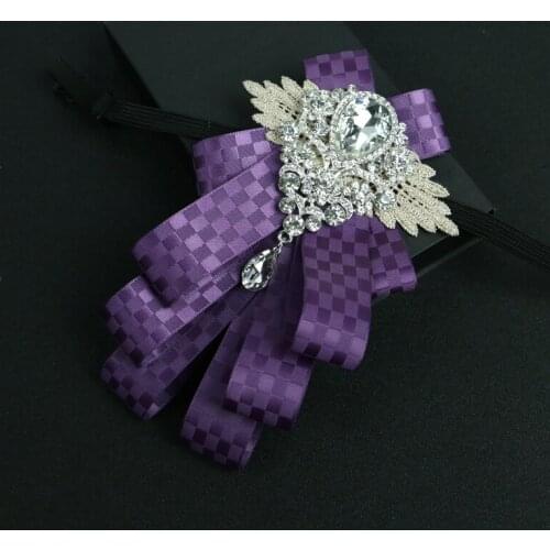 New Free Shipping fashion 2016 male MENS diamond wedding groom Groomsmen Married will groom Diamond Club tie ON SALE Headdress