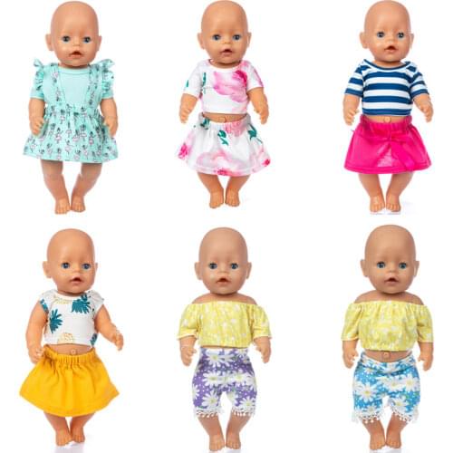 Spring 2020 new dress Fit For 43cm Baby Re-born Doll 17 Inch Doll Clothes