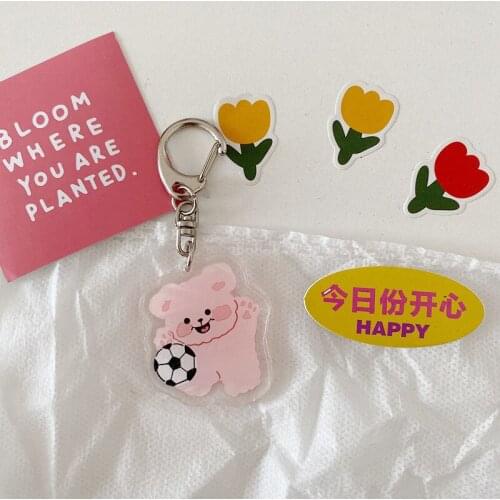 New INS Cartoon Bear Keychain For Airpods Case Cute Kawaii Charms For Samsung/Xiaomi/Huawei Earphone Case Cover Accessories