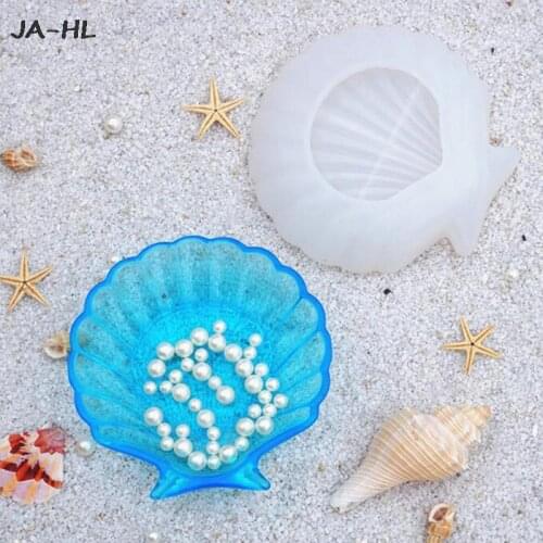 Concrete Silicone Mold Shell Shape Jewelry Storage Scallop Glue Tray Mold