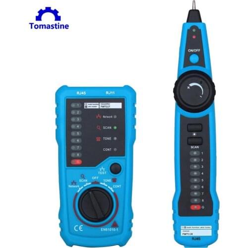 Tomastine FWT11 Telephone Wire Tracker Tracer Toner Ethernet LAN Network Cable Tester Detector Line Finder for Electrician