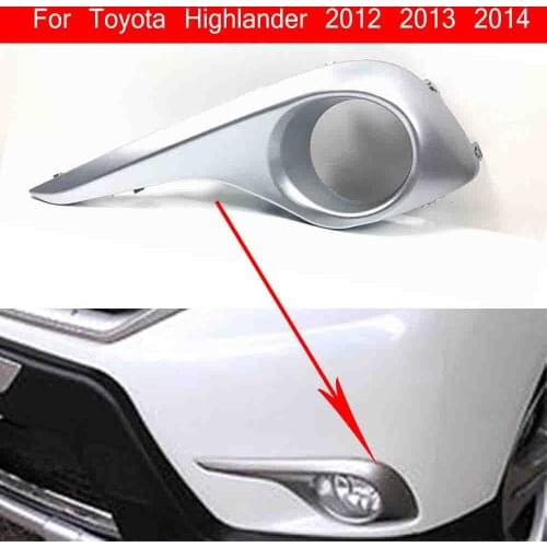 Fog Light Cover For Toyota Highlander 2012 2013 2014 Fog Lamp Shell Vent Car Auto Front Bumper Grille Driving Lamp Cover