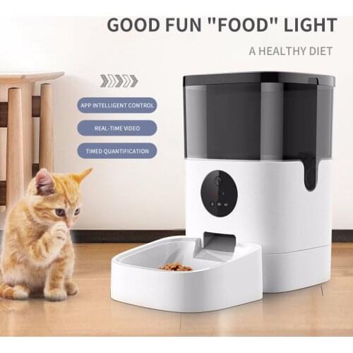 6L Pet cat smart automatic feeder WiFi Video Version Remote Monitoring Timed and Quantitative cat bowl accessories