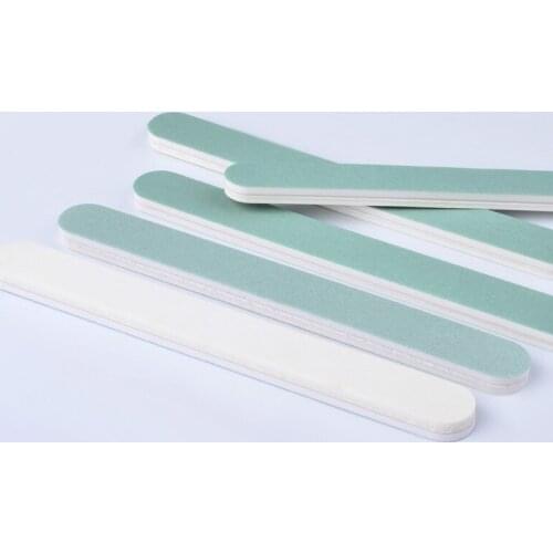 1pc Professional Nail Sandpaper File To Polish The Buffer Block, White and Green Nail Art Tools, Used for Acrylic UV Gel Remover