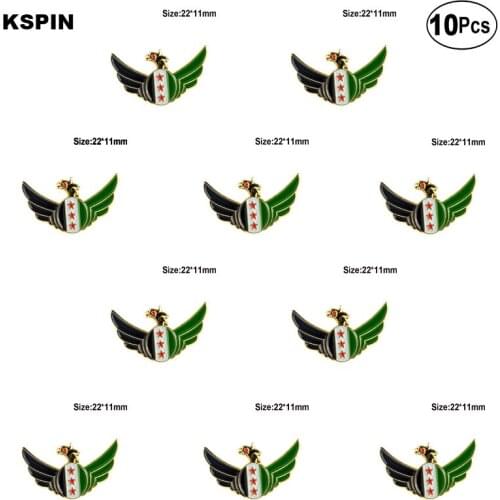 Syria eagle Lapel Pin Flag badge Brooch Pins Badges 10Pcs a Lot
