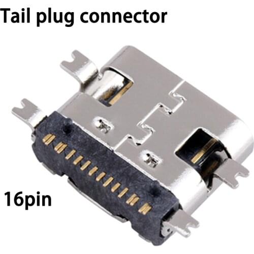 10pcs Micro16 Pin C Type fast charge Female Connector For Mobile Phone Mini USB Jack Charging Socket Four All stickers feet plug
