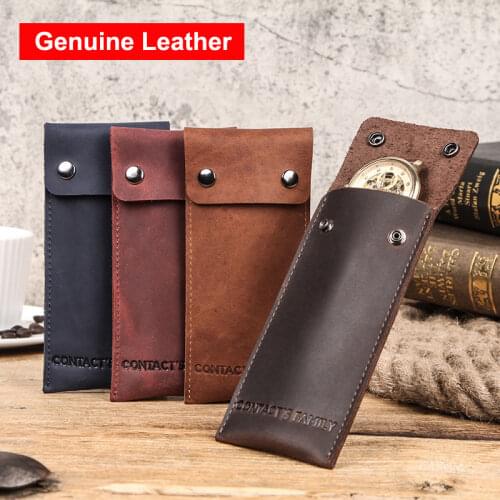 100% Genuine Leather Watch Box for Apple iWatch 6 5 4 3 2 Retro Portable Strap Organizer Band Portable Organizer Bag Travel Prot