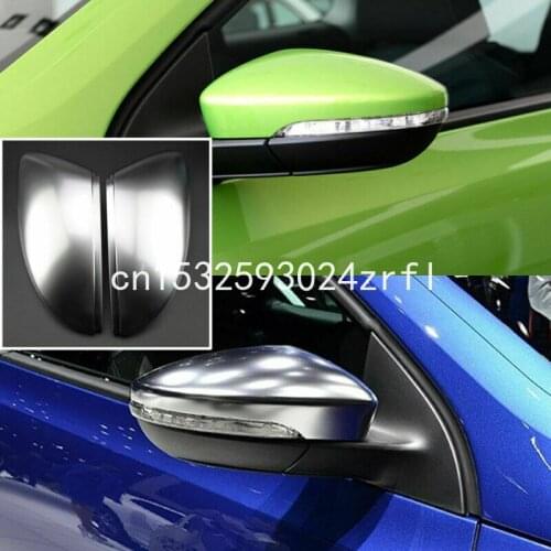 2pcs ABS Chrome Side View Mirrors Replacement Caps Cover Fit For VW Scirocco 2009-2016