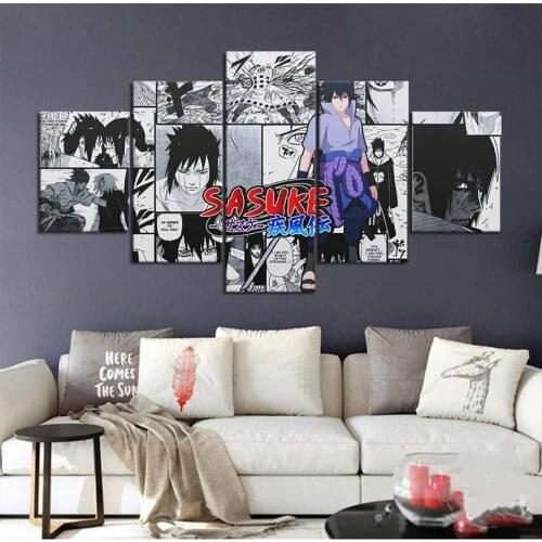 5 Piece Wall Art Canvas Anime Manga Posters Ninja Modern Figure Picture And Prints Home Decor Living Room The Wall Paintings