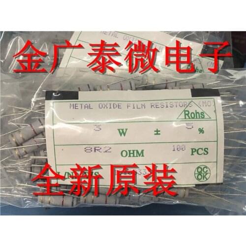 5/PCS NEW 3w8.2r 8r2 5% Color Ring Resistance Carbon Film Resistance