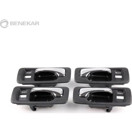 Black Inside Door Handle Front Rear Left Right for Honda Accord 1990 1991 1992 1993