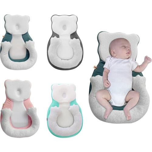 Baby Anti-roll Pillow Newborn Prevent Flat Head Infant Sleep Positioner Cushion for Toddler Baby Crib Cradle Cot Nest Bassinet
