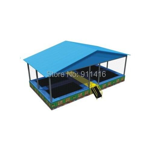 Amusement children 4 IN 1 trampoline bed with Ceiling CIT-A1515