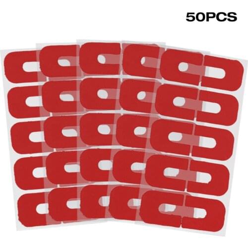 50pcs Manicure Tools Nail Spill Tool Red Household Disposable Nail Polish Nail Polish Spill-proof Elastic Sticker