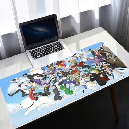 Gintama Mouse Pad Gamer Laptop Gaming Accessories Large Locking Edge Keyboard Desk Mat Mini Pc Tapis Souris 900x400x3mm Mousepad