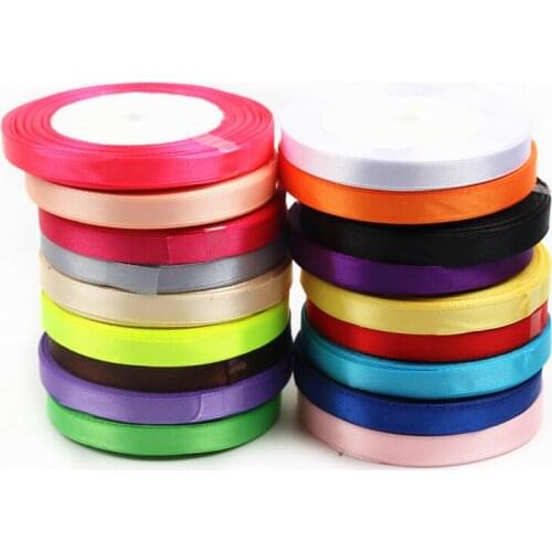 25Yard/Roll 10mm Silk Satin Ribbon Wedding Party Decoration Card Gift Wrapping Bow Ribbons Christmas DIY Supplies Riband