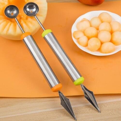 Multifunction stainless steel fruit vegetable tools carving cutter melon scoops ballers kitchen gadget LX8300
