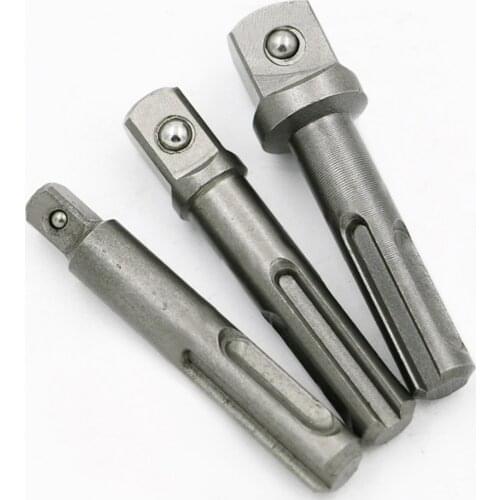 3PCS SDS Drill Socket Driver Set Power Extension Drill Chuck Adapter For hand drill head Tool 1/4 3/8 1/2
