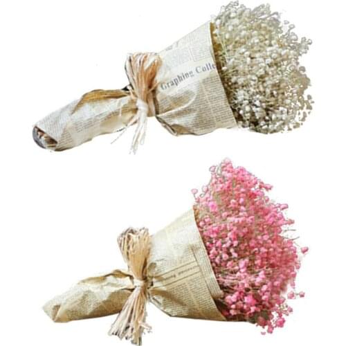 Natural Dry Flower Babysbreath Bouquet Decoration Ornament for Home Office Hotel Restaurant for Family Friend