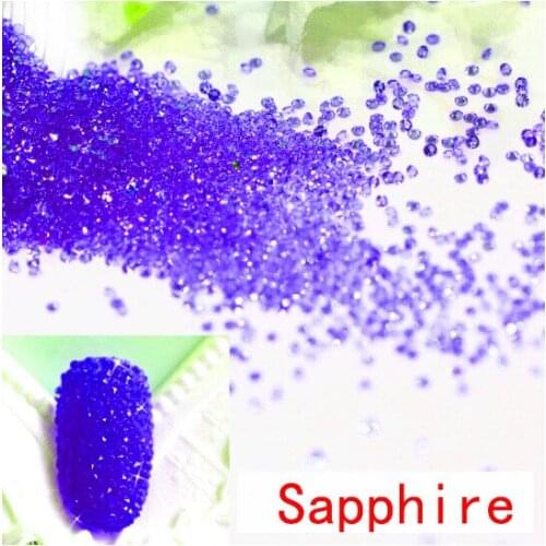 Non Hotfix Crystal Strass Rhinestones 1.2mm Sapphire 1440pcs Nail Art Crystals Blue Color DIY 3D Gems decoration