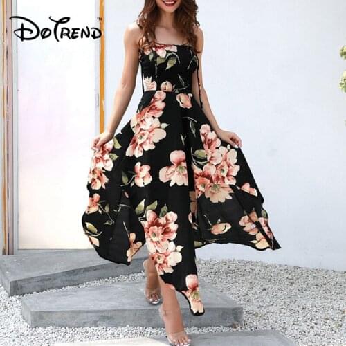 Feitong New Fashion Womens Summer Beach Dress Floral Printting Off Shoulder Clothes Split Party Bodycon Slim Long Dress Vestidos