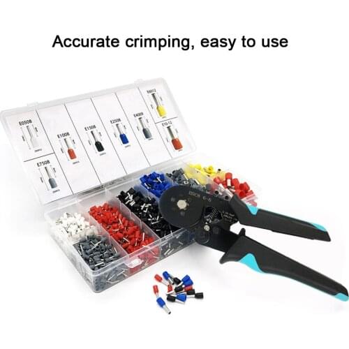 6-6 Tube Terminal Crimping Pliers Crimp Tool Ferrule Crimper Plier for Wire Terminal 0.06~6mm²