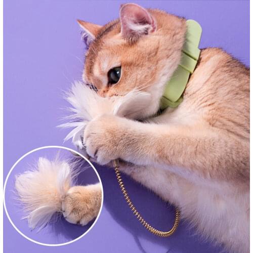 Collars And Feathers Funny Cat Stick With Bells To Tie The Neck To Relieve Boredom Cat Toys Bite Resistant Pet Cats