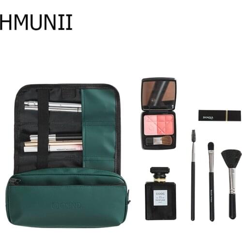 HMUNII NEW Fashion Portable Multi-layer Cosmetic Bags Small Square Bag Toiletries Storage Bag Multi-function Travel Accessories