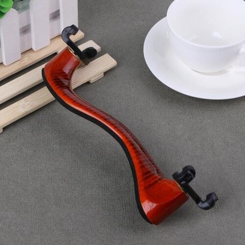 Adjustable Wine RedWood Rubber Violin Shoulder Rest Padded for 3/4 4/4 Size Violin Parts & Accessories Musical Instruments