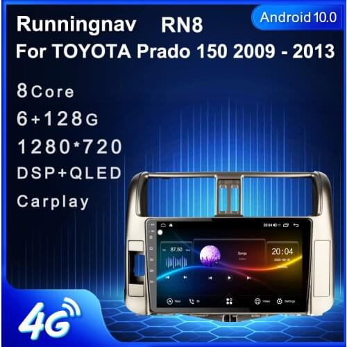 Runningnav For TOYOTA Prado 150 2009 - 2013 Car Radio 2 Din Android Car Radio Multimedia Video Player Navigation GPS