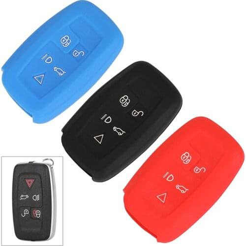 Kutery 10pcs/lot 5 Buttons Silicone Remote Car Key Cover Case For Land Rover Range Rover Sport Evoque Discovery 4 Vogue
