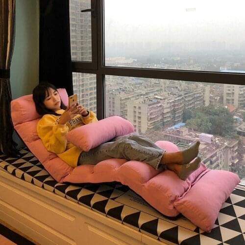 Modern Lounge Chair Sofa Tatami Foldable Bed Sheet Person Bedroom Balcony Leisure Floating Window Back Recliner Net Red Chair