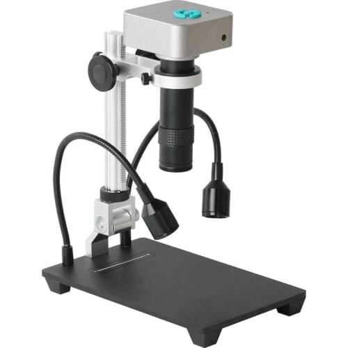 36MP 4K FHD HDMI USB TF Monocular Video Microscope Camera Zoom Lens Magnifier Workbench Stand Repair Phone Soldering