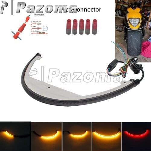 12-24V Motorcycle Rear LED Light Flowing Turn Signal Brake Tail Light Fender Eliminator Kit for Suzuki Boulevard M109R M90 06-up