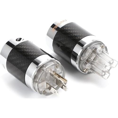 1Pcs AVSSZ nano crystal NCF carbon fiber rhodium-plated fever HIFI power plug tail national standard American standard Furutech