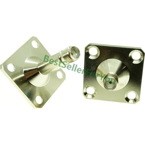1Pcs SMA Connector Female To SMA Connector Jack Flange Panel Mount Connector F/F RF Adapter Nickel Lengthen