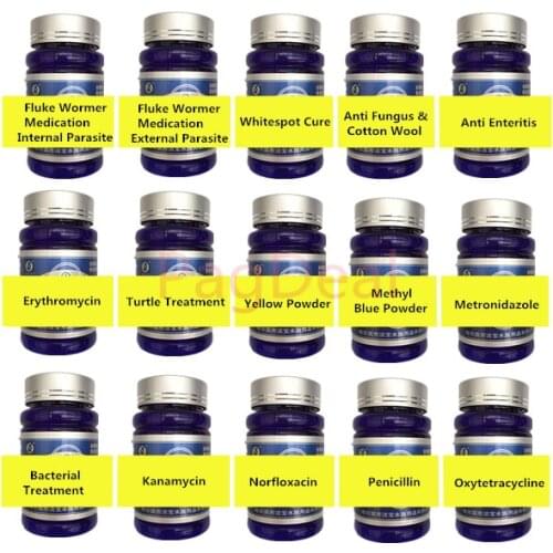 100pcs Aquarium Fish Bacterial Infection Treatment Fish Tank Sterilize Aquatic Fish Cure Medicine Drug Anti Fungus Diseases