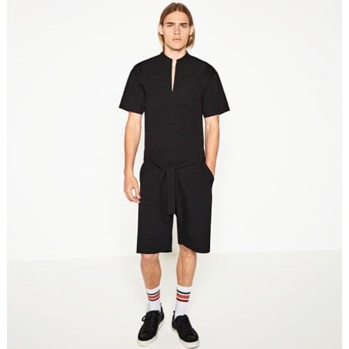 2017 New Men clothing summer vintage Casual Jumpsuit loose pants Overalls trousers stage plus size singer costumes