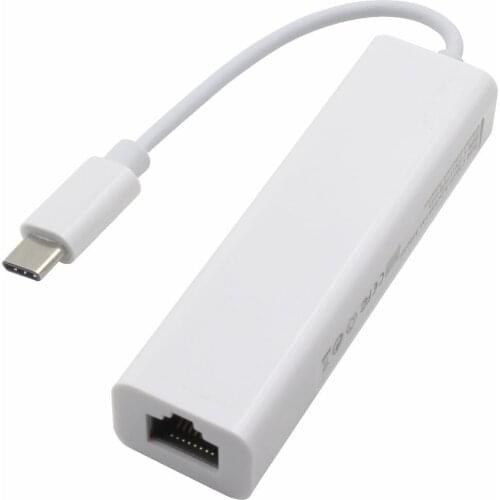 Type C 3.0 to USB 2.0 3 Port HUB with RJ45 Gigabit Ethernet Port Network Adapter