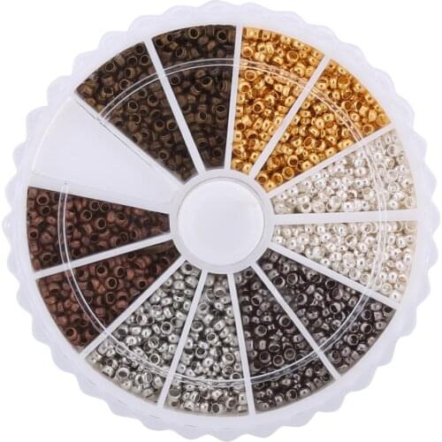 3000pcs/set jewelry findings and components 2MM Ball Plunger Metal Accessory Smooth Ball Crimps Beads