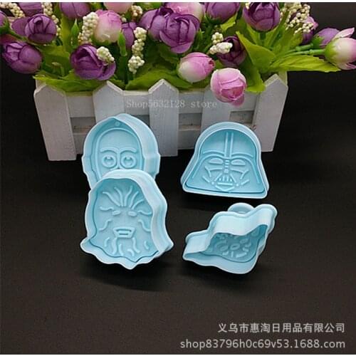 4pcs 3D Disney Cookie Mold Spring Embossing Mold DIY Baking Decoration Tools Party Decoration Personal Toy Gifts