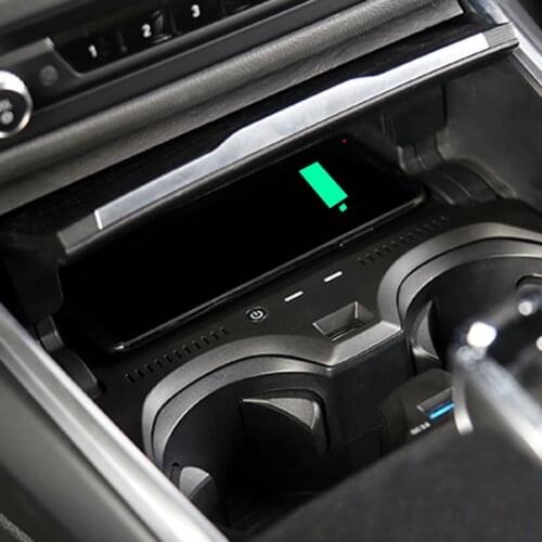 15W QI car wireless charging phone charger fast charging plate charging holder for BMW G20 G21 G28 3 Series 2019 2020 2021
