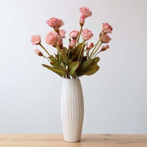 1pc White Flower Vase Matt Ceramic Vase Water Planting Container Home Decoration Centerpiece Wedding Gift